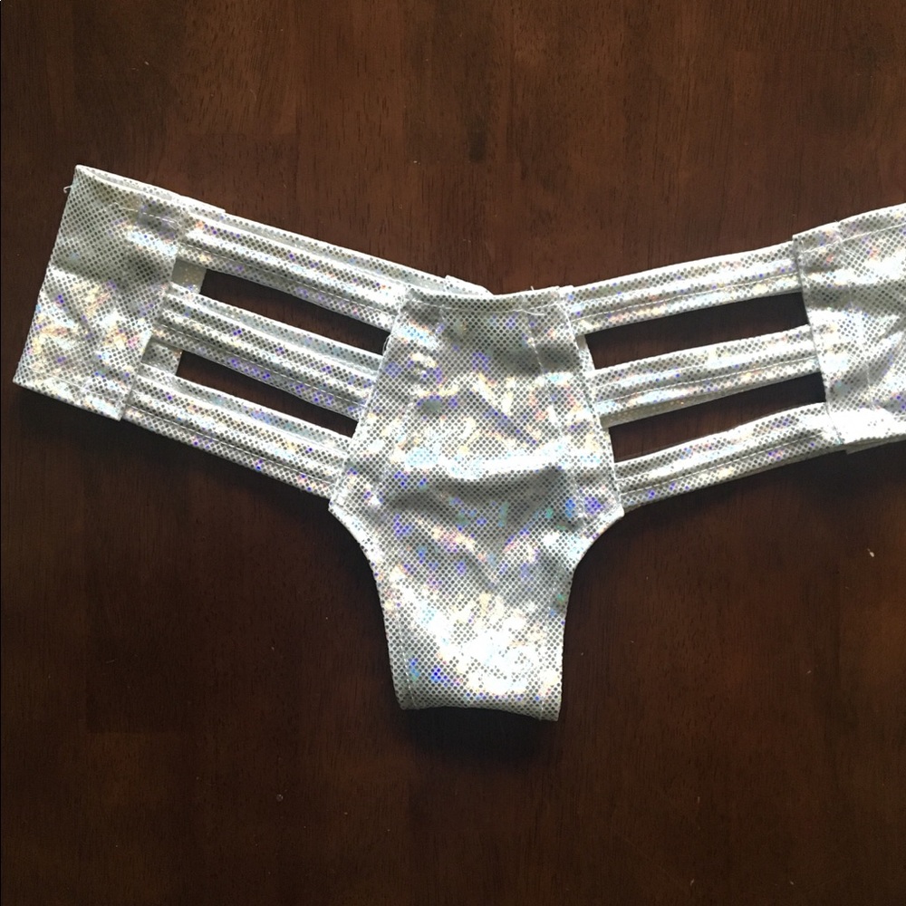 iheartraves holographic micro cut out booty shorts